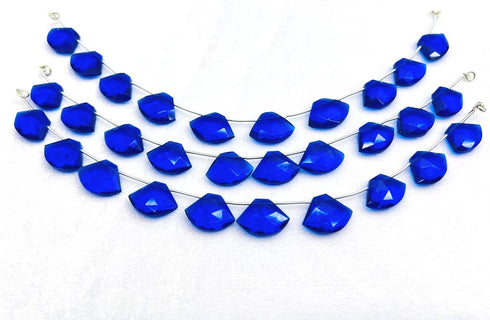 1 Strand Blue Sapphire Quartz 10 Pcs Beads Size 19x14mm Fancy Shape Cut Faceted Beads for Jewellery Making, Beading & Craft Supplies KCRAFTS-RK_k4...