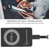 Qi Type C Ultra Thin Charging Receiver, Type C DC 5V/800mA Universal Charger Adapter Portable Qi Charging Receiver for Mobile Phone...