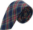Traditional Navy Blue Tartan Necktie, Check, Plaid...
