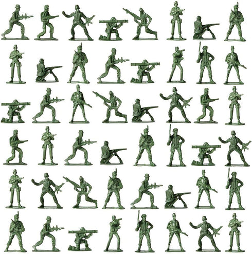 PROLOSO Toy Soliders Green Army Men Action Figures Plastic Army Men Sets Military Toys Various Poses Bulk Pack of 144...