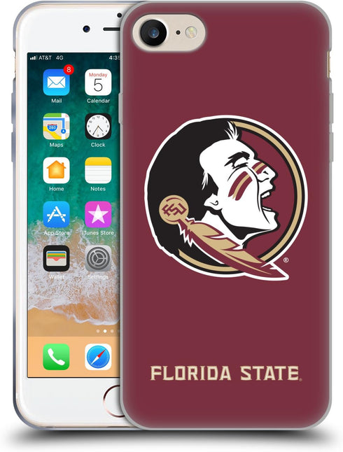 Head Case Designs Officially Licensed Florida State University FSU Plain Soft Gel Case Compatible with Apple iPhone 7/8 / SE 2020 & 2022...