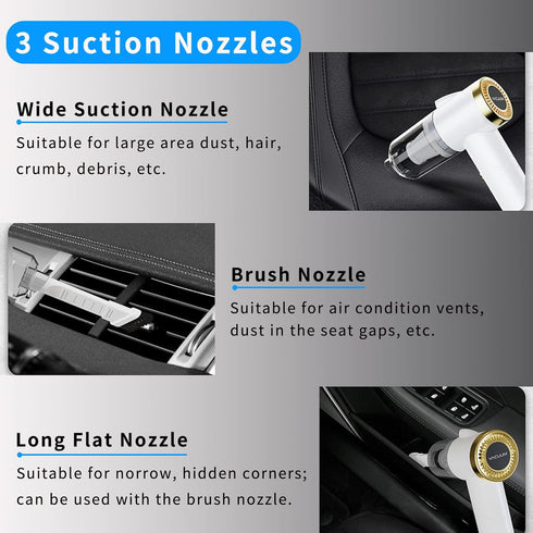 Handheld Vacuum Cordless, 9000Pa Strong Suction, 90°Foldable Mini Portable Vacuum Cleaner, Rechargeable and Lightweight Hand Vacuum with LED Light...