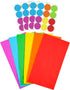 Cooraby 30 Pack Rainbow Gift Bags Candy Paper Bags with Stickers 5.1 x 3.1 x 9.4 Inches Snack Sweet Craft Bags for Birthday Wedding Party Annivers...