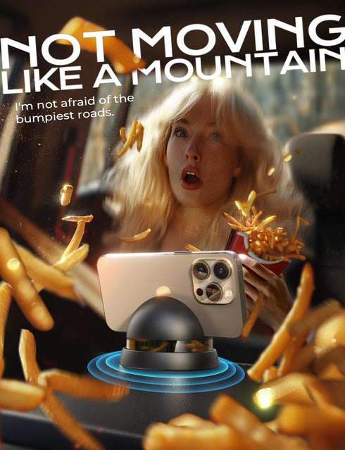 LISEN Car Phone Holder(Updated),360° Rotatable Dashboard Cell Phone Holder,Non-Slip Navigation Car Phone Mount Dash Fit for iPhone 15 Pro Max/14/1...