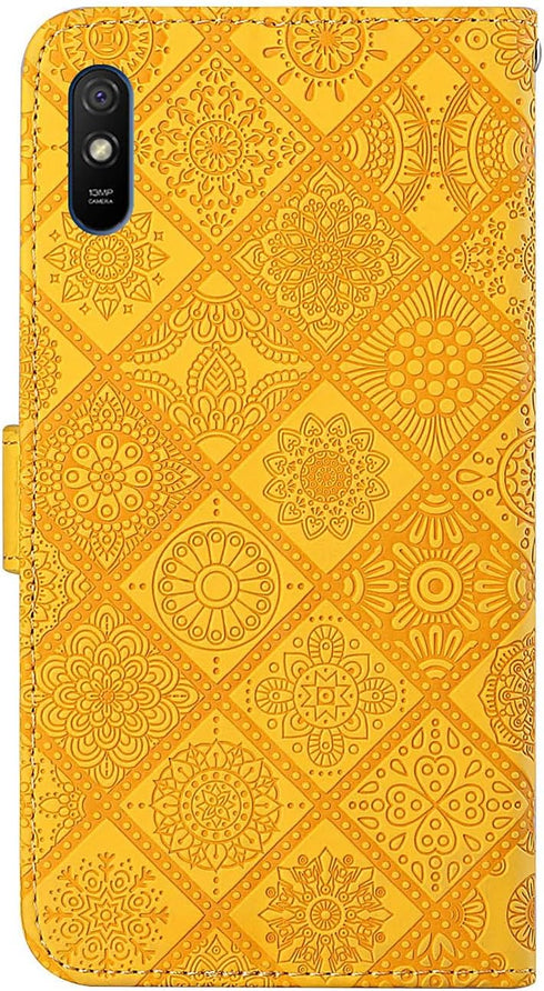 Compatible with Xiaomi Redmi 9A Wallet Case with Credit Cards Holder Kickstand Shockproof Flip Magnetic Protection Men Women Lady Phone Case Compa...