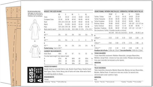 New Look Misses' Coat with Hood Sewing Pattern Packet, Design Code S9129, Sizes XS-S-M-L-XL, Multicolor...