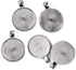 OBSEDE 80pcs Pendant Bezels and Clear Cabochon Domes Set for Photo Pendant Resin Craft Jewelry Making, 40pcs Silver Pendant Trays with 40pcs Trans...
