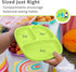 Re-Play Toddler Plates with Dividers - Deep-Walled 3 Compartments Divided Plates for Kids - Dishwasher & Microwave Safe - Made in USA - Set of 3-7...