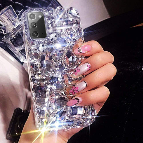 Bonitec for Samsung Galaxy Note 20 Case 3D Glitter Sparkle Bling Case Luxury Shiny Crystal Rhinestone Diamond Bumper Clear Gems Protective Case Co...