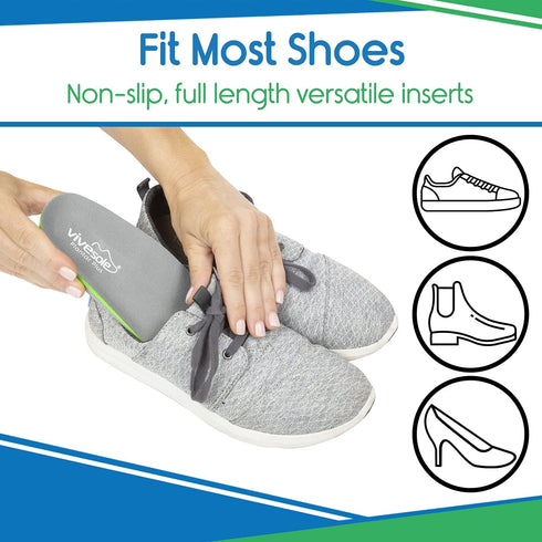Orthotic Inserts for Plantar Fasciitis - Arch Support Insoles Shoe Inserts for Comfort and Relief from Flat Feet, High Arches, Back, Fascia, Foot ...