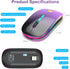 LED Wireless Mouse, Bluetooth Mouse &2.4GHz Instant Connection,Rechargeable Ultra Silent Slim,3 DPI 2 Connection Modes with USB-C to USB Adapter f...