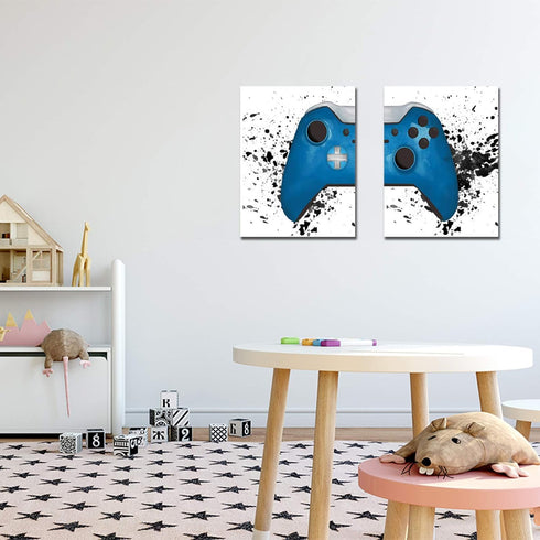 Gaming Artwork Gamer Canvas Wall Art Race Game Room Poster Prints Gamepad Posters Wall Pictures Canvas Painting Artwork Gaming Decor for Boys Room...