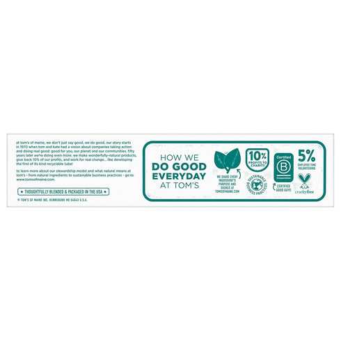 Tom's of Maine Whole Care Natural Toothpaste with Fluoride, Peppermint, 4 oz. 3-Pack (Packaging May Vary)...