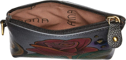 Anna by Anuschka Women's Hand Painted Leather Coin Pouch Purse...