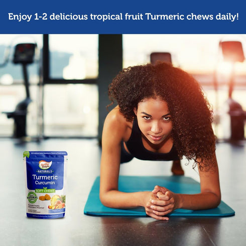 Healthy Delights Naturals, Turmeric Curcumin Soft Chews, Promotes Healthy Inflammatory Response, Delicious Tropical Fruit Flavor, 30 Count...
