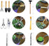 Bonsai Set 10 PCS-Mini Gardening Tools Kit for Indoor Outdoor Bonzai Include Pruner, Fold Scissors, Mini Rake, Tweezers, Cleaning Brush...