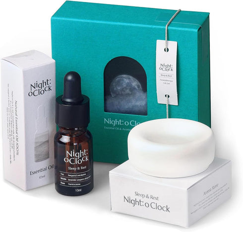 Night:o Clock Essential Aroma Oil & Aroma Stock Gift Set, 100% Pure Natural Oil...