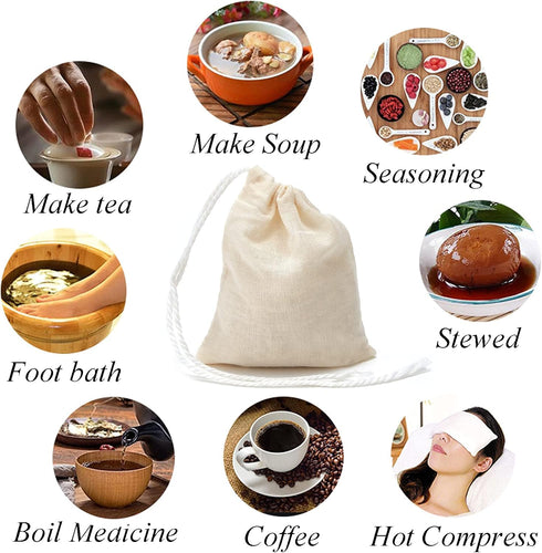 LOOKSGO 25 Pcs 3x4 Inch Muslin Bag Sachet Bag for Party Wedding Home Supplies Cotton Drawstring Bags for Jewelry...