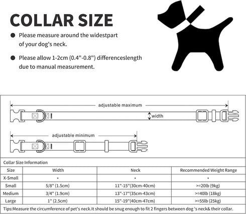 Mile High Life Dog Collars | Soft Cotton Dog Collars w Heavy Metal Buckle | Classic Puppy Collar w Premium Genuine Leather Tips | Pet Collars for ...