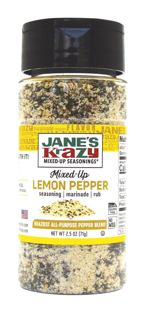 Jane's Krazy Lemon Pepper Marinade & Seasoning - 2.5 oz...
