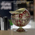 Windproof Ashtray with Flip Lid, Global Shaped Dragon Pattern Zinc Alloy Smoking Ash Tray for Home Office Crafts Decoration...
