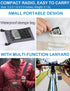 Portable Radio, ZHIWHIS AM FM Mini Transistor Rechargeable Battery Personal Digital Tuning Stereo Pocket Walkmen Radios with Shutdown Memory and E...