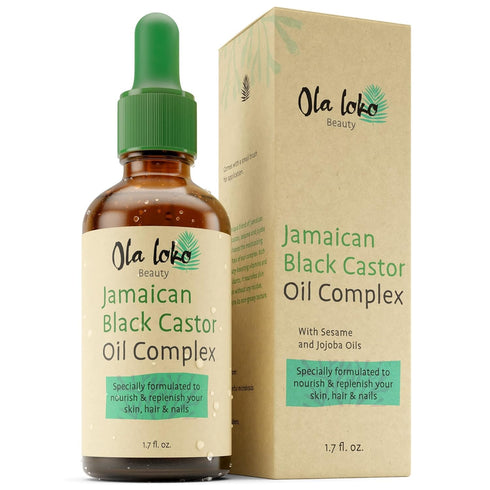 Jamaican Black Castor Oil for Hair Growth - Pure Black Jamaican Castor Oil with Jojoba & Sesame Oil, Jamaican Castor Oil for Skin, Hair & Nails, N...