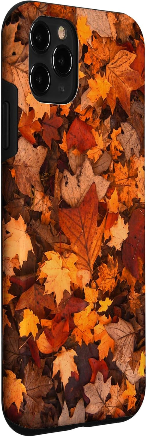 iPhone 11 Pro Autumn Season Happy Fall Leaves Thanksgiving Cell Phone Case...