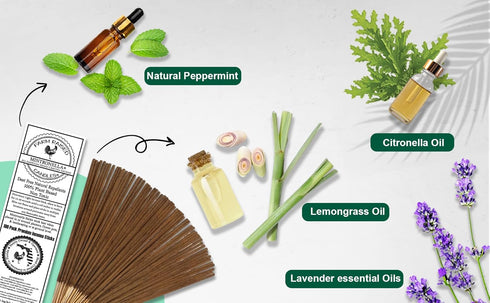 Farm Raised Candles - USA Made Mintronella - Natural Mosquito Repellent Sticks – 100 Pcs - Outdoor Insect Sticks – Citronella & Peppermint – Bug, ...