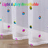 Urban Lotus White Semi Sheer Kitchen Curtains for Dining Room 45 inches Length Colorful Metallic Polka Dots Printed Tier Curtains Lightweight Rod ...
