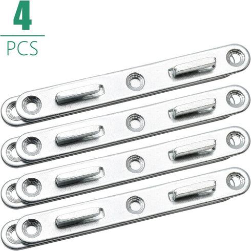 4 PCS Wood Bed Rail Connecting Fittings?5 Inch Thicken Bed Rail Fasteners Zinc Round Bed Hook...