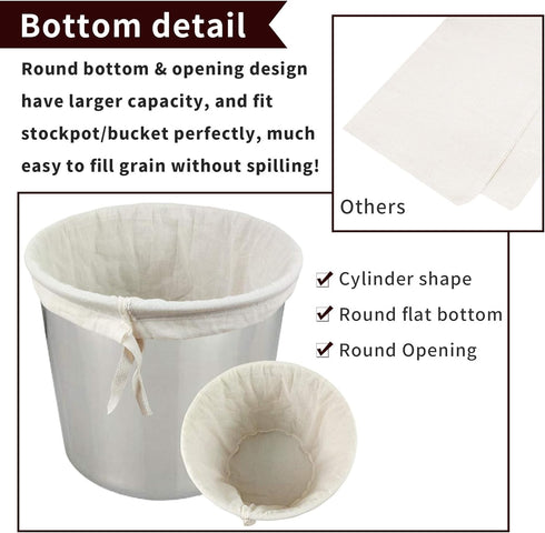CONIE Extra Large 20"x24" Reusable Straining Brew in a Bag Cheesecloth Brewing Bag with Sturdy Draw Strings...