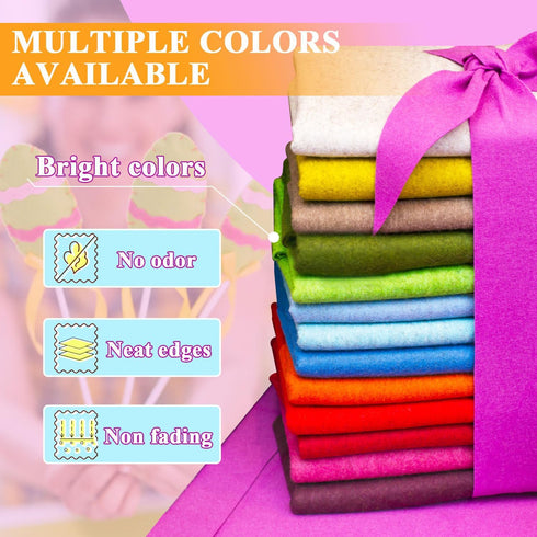 White Felt Fabric 36" X 36"(1 Square yard), 1.6mm Thick Soft and Durable Flexible Craft Felt by The Yard for Sewing DIY Art Craft Project Decorati...