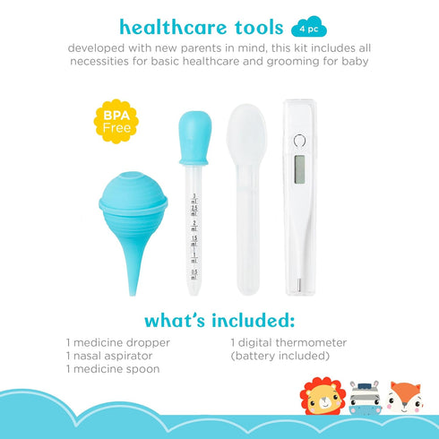 Fisher-Price 16-Piece Baby Grooming & Healthcare Kit, Newborn Essentials Gift Set, Baby Care Kit...