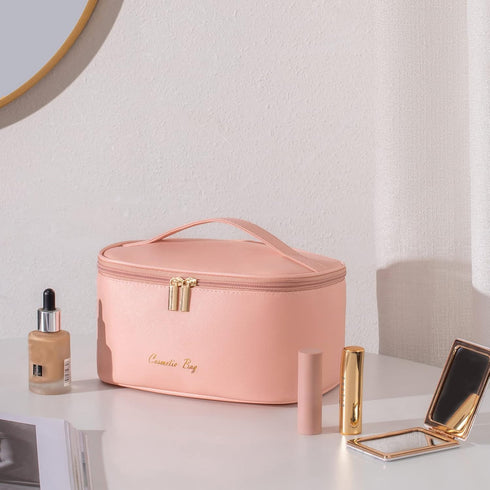 KITENROM Preppy Makeup Bag Small Cosmetic Bags for Women Little Pouch Toiletry Organizer Case(Root Pink)...