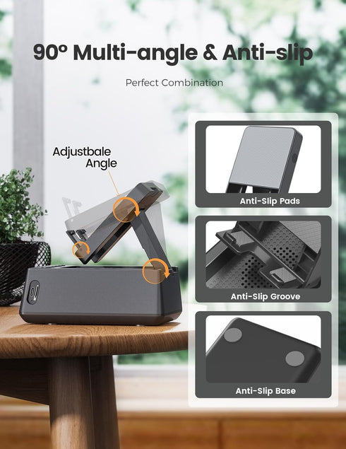 Birthday Gifts for Men Women, Cell Phone Stand Bluetooth Speaker with Anti-Slip Base, Hd Surround Sound, Cool Multi Functional Gadget, Unique Gift...