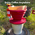 Collapsible Pour Over Coffee Dripper for Camp Coffee, Reusable Silicone Coffee Filter Holder for Camping Red...
