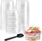 WUWEOT 50 Pack Plastic Dessert Cups, 12 oz Clear PET Dessert Bowls, Disposable Parfait Cups with Lid (No Hole) for Ice Cream Fruit Iced Cold Drink...