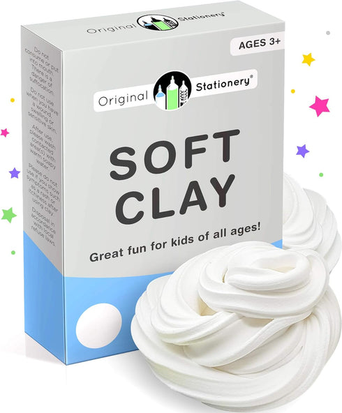 Original Stationery Soft Clay for Slime Making, Moldable Modeling Clay Slime for Art & Craft for Kids, Add to Glue and Shaving Foam to Make Butter...