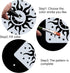 GORGECRAFT Large Sun and Moon Stencils 12x12 Inch Reusable Star Stencil Template Signs Home Wall Decor for Painting on Wood Wall Scrapbook Card Fl...