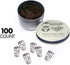 Soda or Iced Tea Cup Shaped Paper Clips Great for Paper Clip Collectors or Office Gift - Comes in Round Tin with Lid and Gift Box (100 Count Brown...