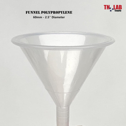 Funnel Polypropylene Plastic 60mm 2.5" Diameter 5-Pack...