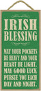 SJT ENTERPRISES, INC. Irish Blessing: May Your Pockets be Heavy and Your Heart be Light 5" x 10" Wood Sign Plaque (SJT94242)...