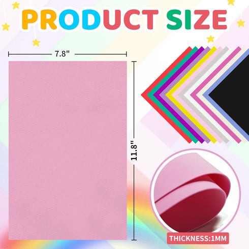 48PCS EVA Foam Sheets 1mm Thick 11.8 x 7.8 Inches Craft Foam Paper 12 Colors for Craft Projects Kids DIY Handcraft Classroom Parties and More...