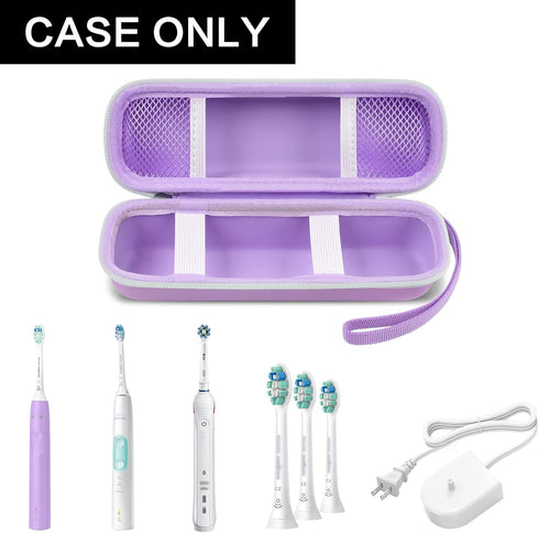 Toothbrush Travel Case Compatible with Oral-B Pro 1000 2000 3000 3500 5000 7500/ for Philips Sonicare ProtectiveClean 4100 6100 5100 6500 7500 Rec...