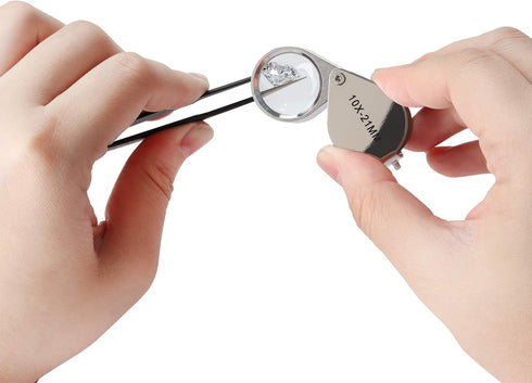 MIUONO Diamond Tester, Professional Diamond Gem Tester Pen with 10x Magnifier and Tweezers for Novice and Expert (Battery Included)...