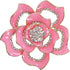 Navachi 18k Gold Plated Crystal Rose Flower Enamel Brooch pins...
