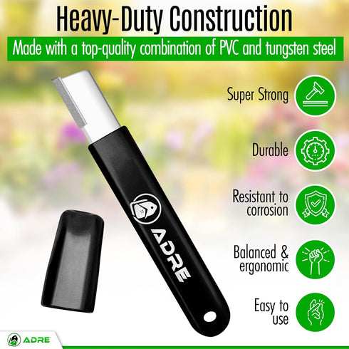 Adre Garden Tool Blade Sharpener – Professional Carbide Knife Sharpener for Gardening Tools, Pruning Shears, Scissors – Tungsten Sharpener with Ca...