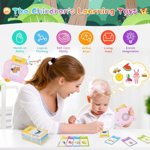Talking Flash Cards,Kids Toddler Flash Cards 224 Sight Words,Montessori Toys,Speech Therapy Toys,Autism Sensory Toys,Learning Educational Toys Gif...