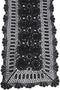 KEPSWET Cotton Handmade Crochet Lace Table Runner Black Rectangle Coffee Table Dresser Decor (14x48 inch)...